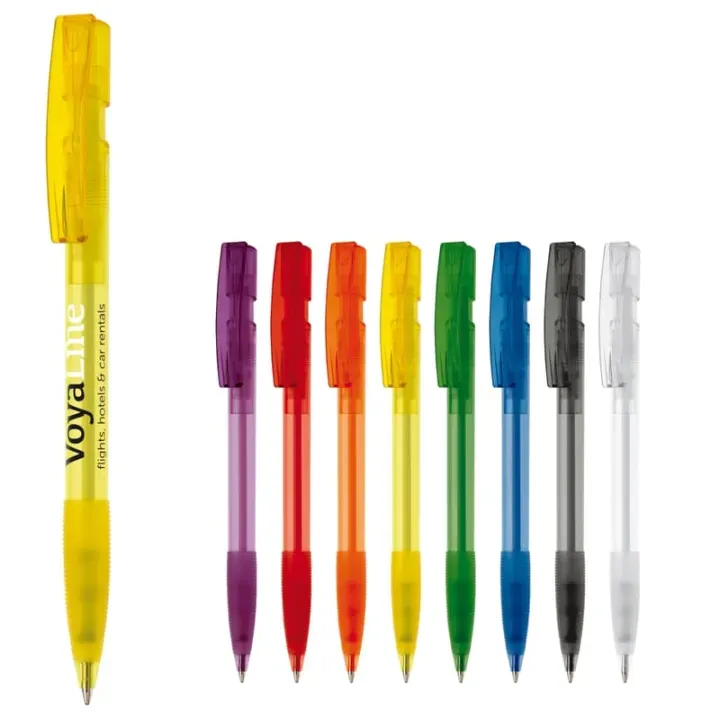 Nash ball pen rubber grip transparent - LT80802 (gadzety reklamowe)